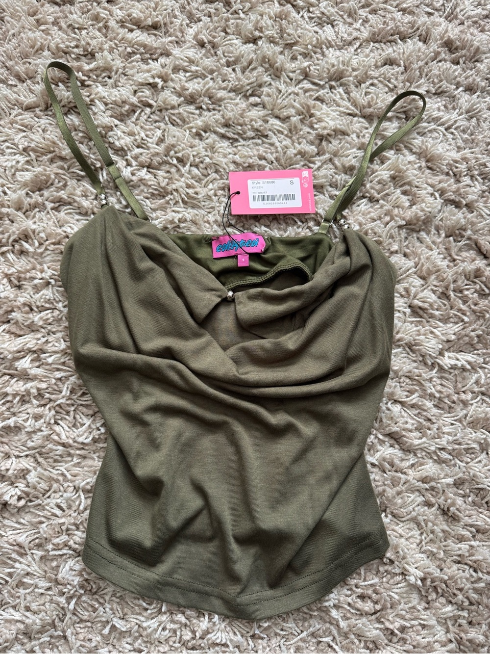 EDIKTED GREEN TOP NWT